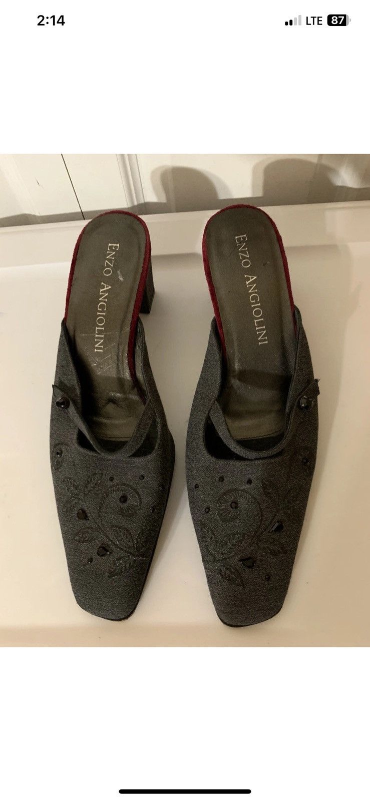 Other ENZO ANGIOLINI Women 9M Black Leather Heel Pump Loafer Shoe Size US 9 / IT 39 - 1 Thumbnail