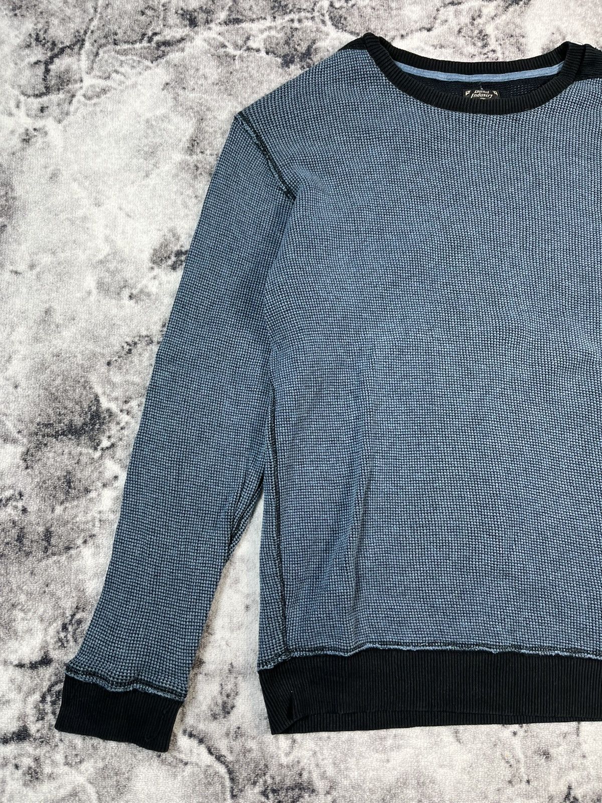 Diesel Diesel Waffle Knit Sweatshirt Blue Cotton Crew L Size US L / EU 52-54 / 3 - 2 Thumbnail