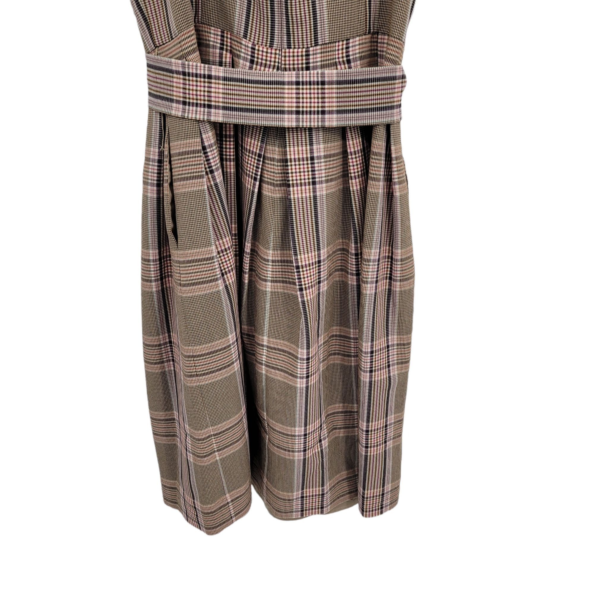 Other Gal Meets Glam Madison Tie Front Dress Sz 10 Pink Plaid Retr Size L / US 10 / IT 46 - 10 Thumbnail