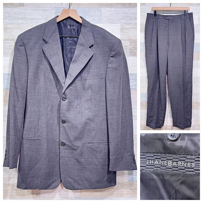 Jhane Barnes Jhane Barnes Vintage Wool Hopsack Suit Gray Mens 42L 36W Size 42L - 1 Thumbnail