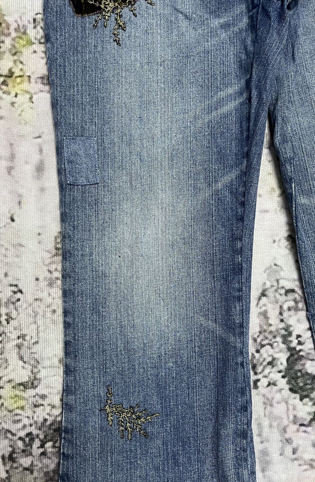 Lauren Ralph Lauren × Polo Ralph Lauren × Vintage Flare Vintage Laurent Jeans Co with Patches Size US 33 - 4 Thumbnail
