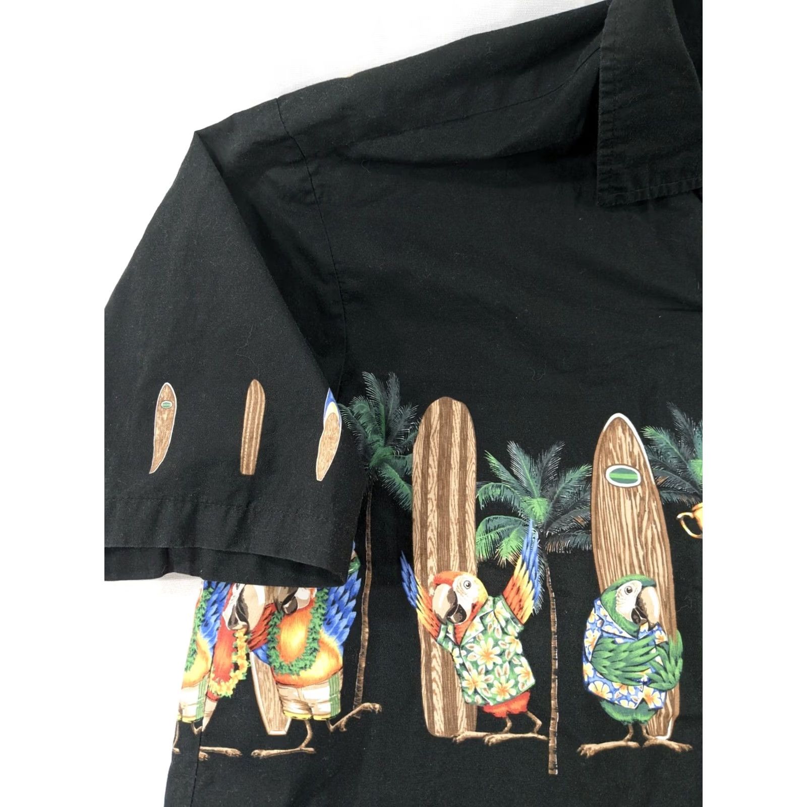 Vintage Pacific Legend Apparel Hawaiian Shirt XL Black Surfboard Parrots Excellent Shirt Mens Size US XL / EU 56 / 4 - 3 Thumbnail