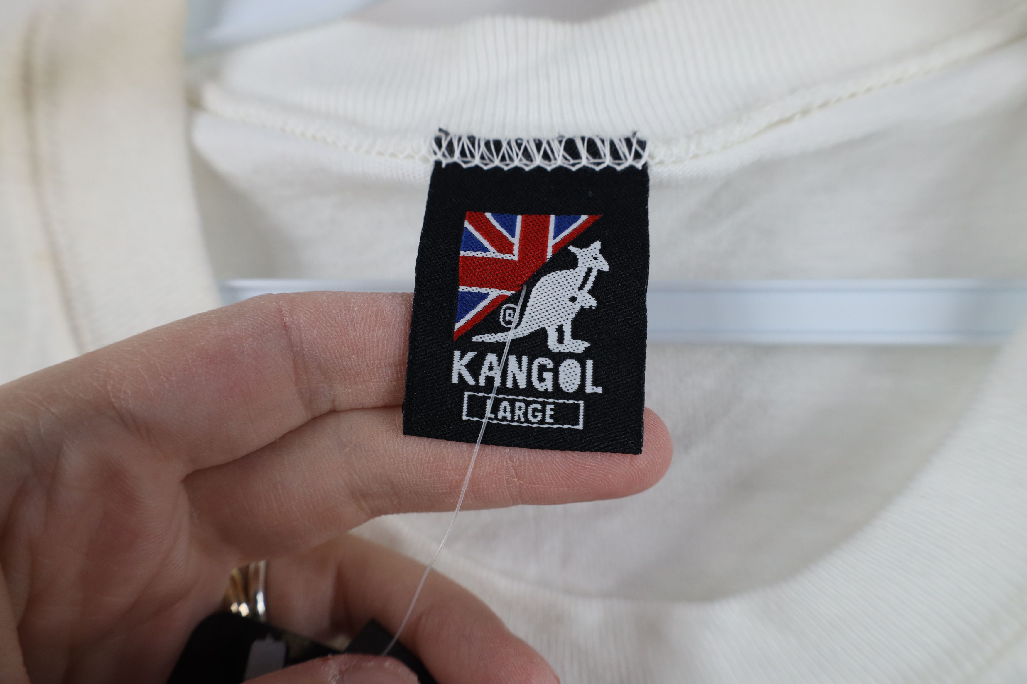 Vintage Deadstock Vintage 90s Kangol Short Sleeve T-Shirt White Size US L / EU 52-54 / 3 - 8 Thumbnail