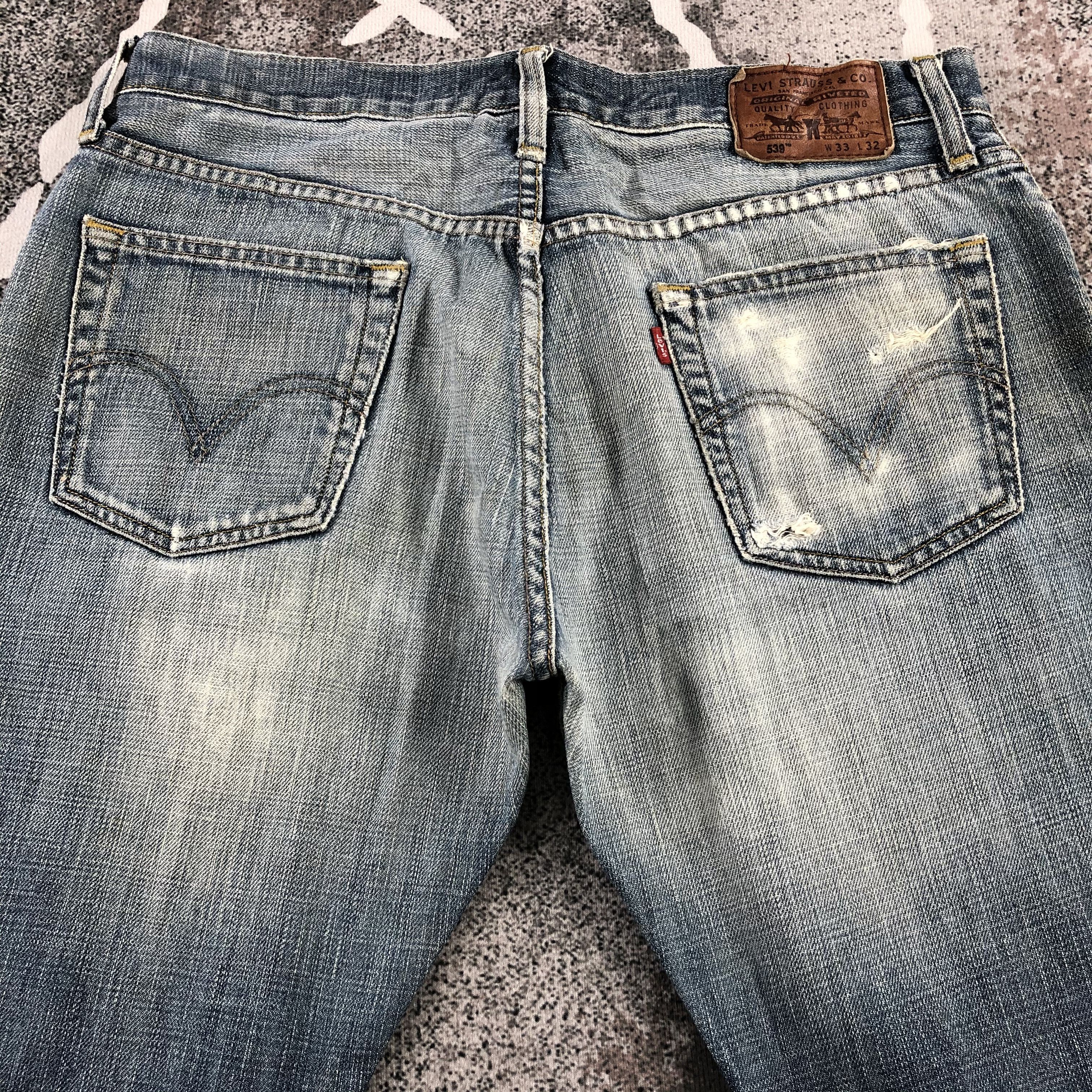Levi's Vintage Levi's 539 Jeans Rusty Faded Blue Denim KJ1028 Size US 33 - 4 Thumbnail