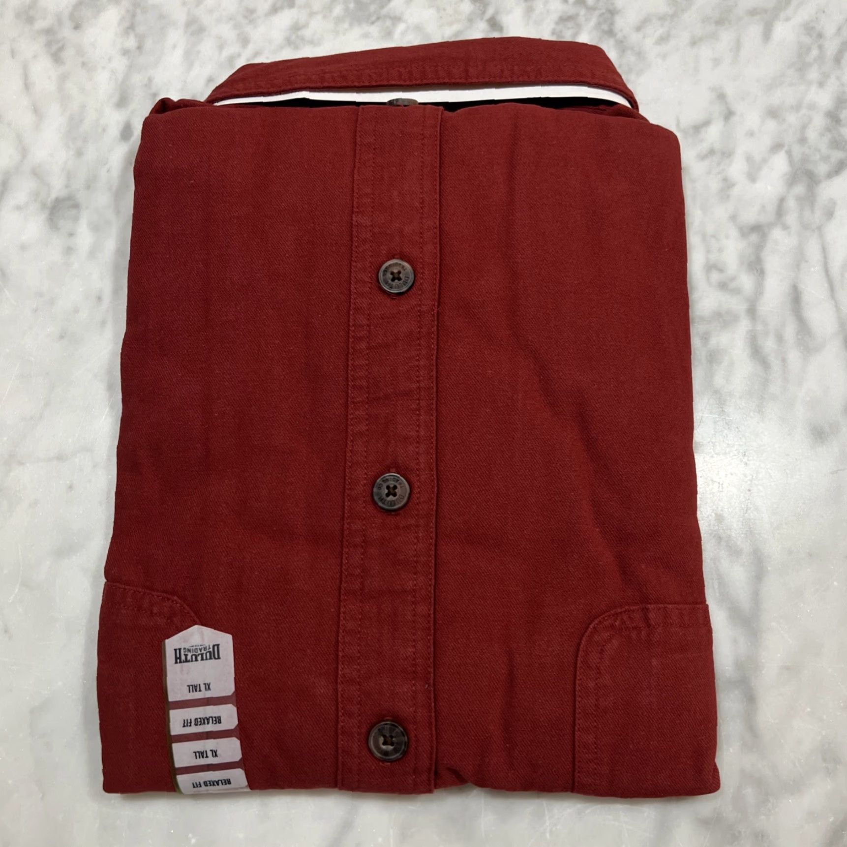 Vintage DULUTH Free Swingin’ Flannel Shirt Men XLT Tall Fit ABS Solid Style 89328 NWT Red Cotton Button-Up Long Sleeve Workwear Casual Mens Big & Tall Size US XL / EU 56 / 4 - 2 Thumbnail