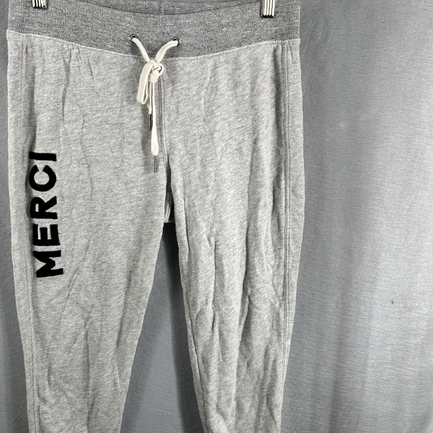 Vintage n: Philanthropy Jogger Pants Womens S Gray Preppy Style Tapered Pockets Tie Waist Size 28" / US 6 / IT 42 - 3 Thumbnail