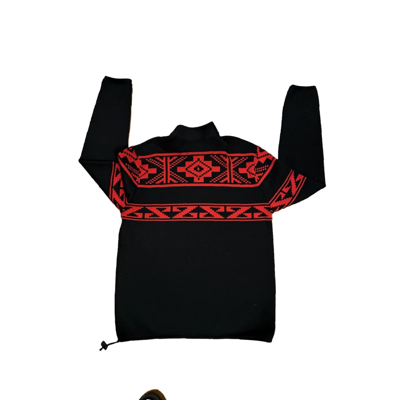 Polo Ralph Lauren VINTAGE Ralph Lauren RLX POLO SPORT Men Aztec Knit Black & Red Sweater M Wool Rare Size US M / EU 48-50 / 2 - 4 Thumbnail