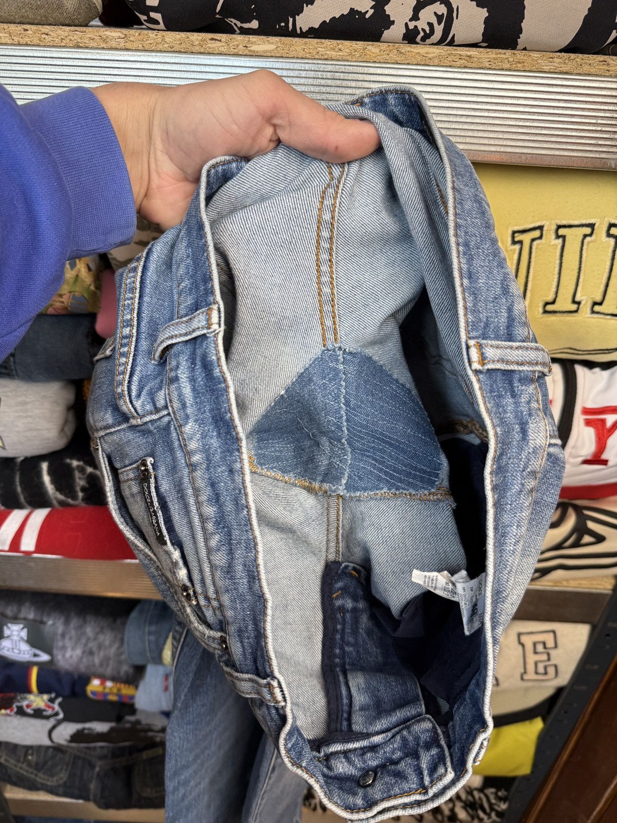 Dolce & Gabbana Vintage Dolce Gabbana Metal Logo Denim Jeans Luxury Y2K Size 34" / US 12 / IT 48 - 15 Thumbnail