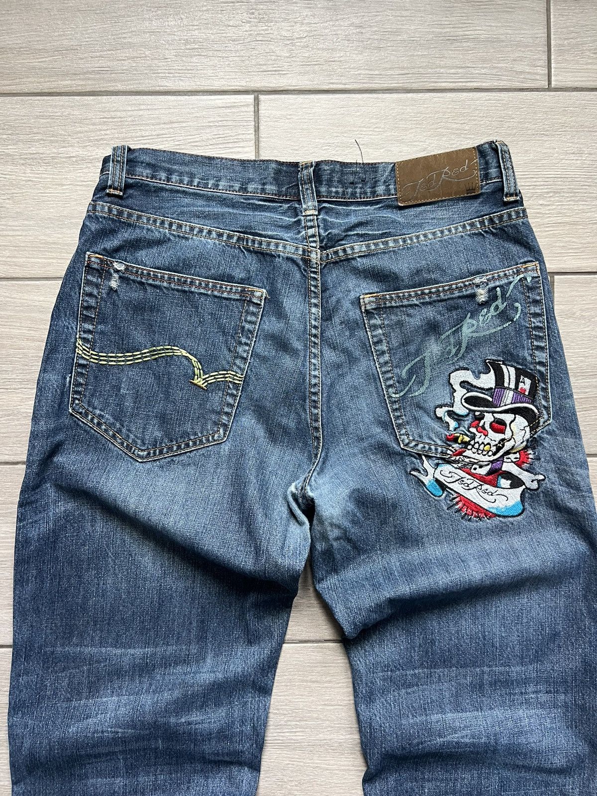 Ed Hardy Vintage Style Ed Hardy Jeans Pants Y2K Avangarde Size US 34 / EU 50 - 7 Thumbnail