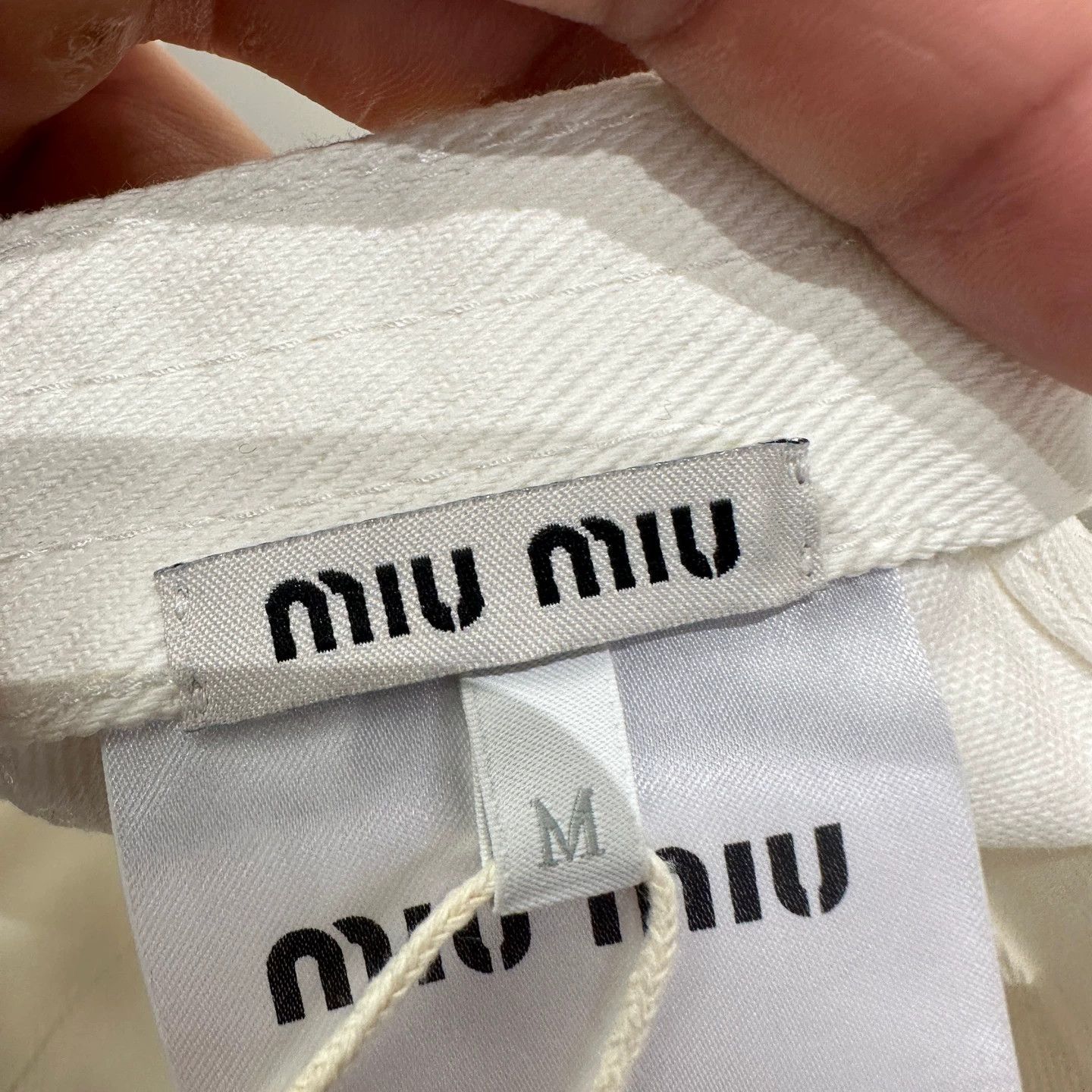 Miu Miu MIU MIU slogan embroidery cap feb502 M Size ONE SIZE - 5 Thumbnail