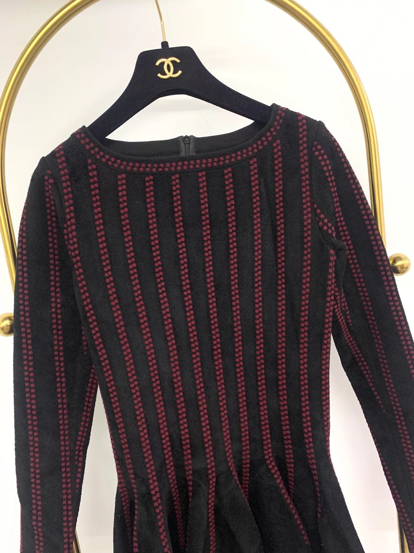 Alaia Alaia colorblocked black red long-sleeve dress Size XS / US 0-2 / IT 36-38 - 2 Thumbnail