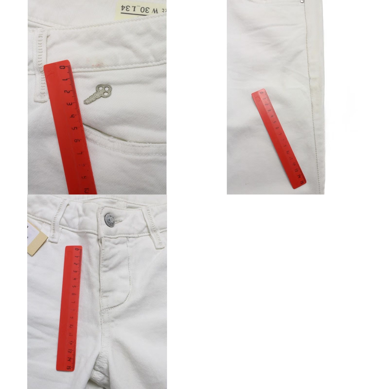 Diesel DIESEL Cuddy 008SK_Stretch Jeans Women's W30/L34 Distressed Button Fly White Jeans Size 30" / US 8 / IT 44 - 9 Thumbnail