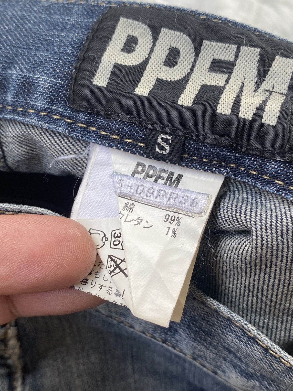 PPFM 🔥RARE🔥Vintage PPFM Banana Cut Denim Jeans Bondage Size US 31 - 21 Thumbnail
