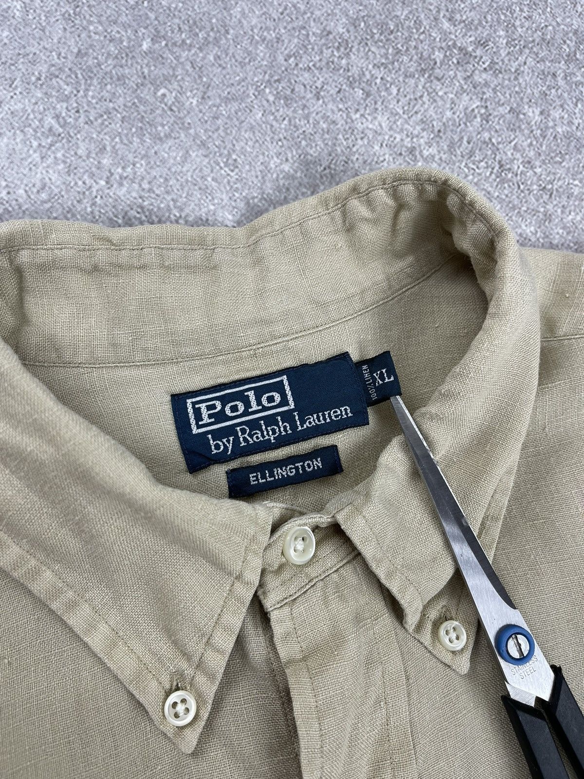 Polo Ralph Lauren × Ralph Lauren × Vintage Vintage Polo Ralph Lauren Linen Ellington Shirt Size US XL / EU 56 / 4 - 7 Thumbnail