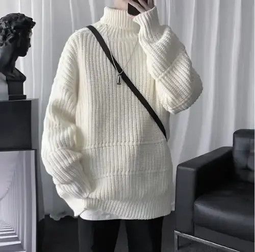 Japanese Brand Turtle Neck - Style Streetwear Knitted Sweatshirt Size US M / EU 48-50 / 2 - 2 Thumbnail