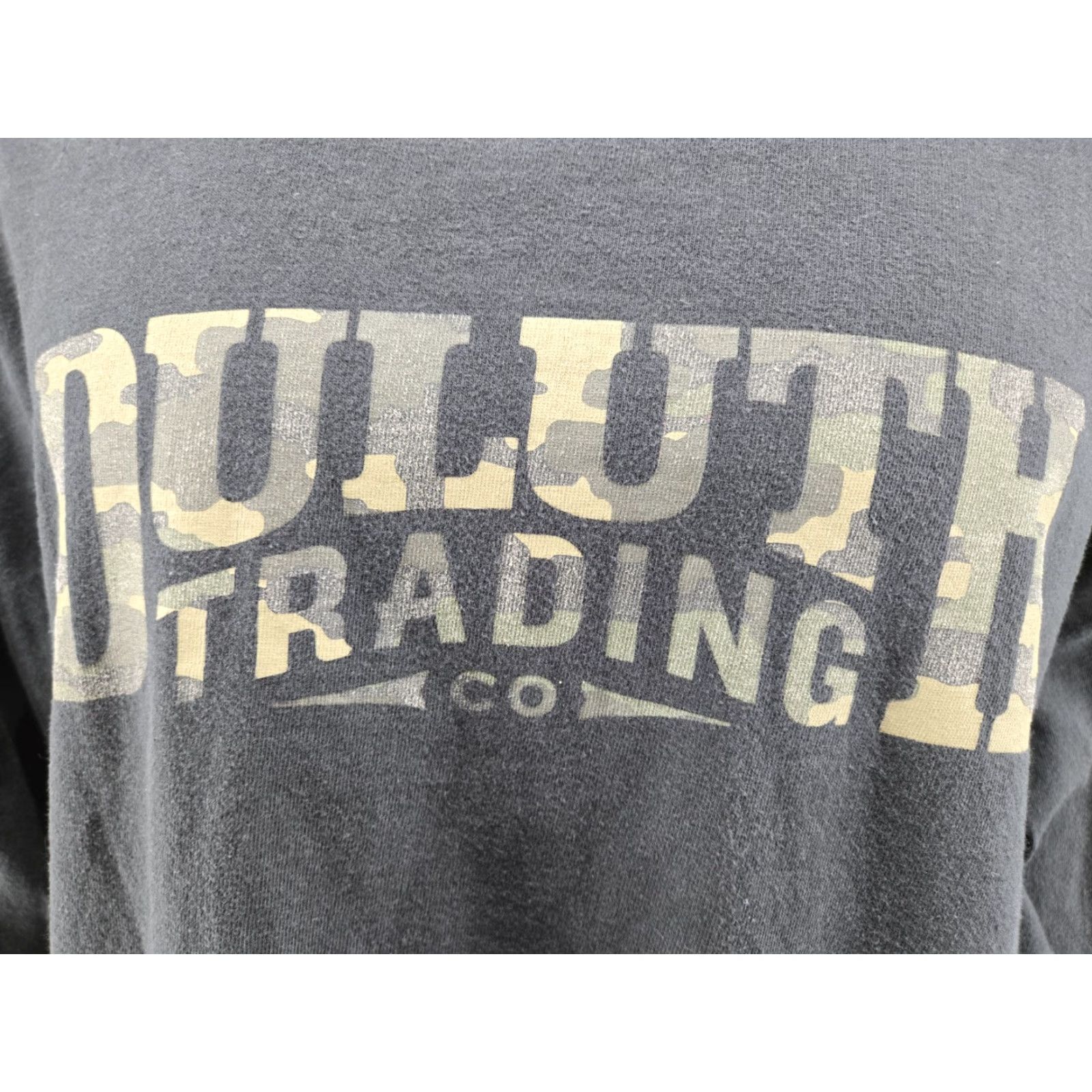 Logo 7 Duluth Trading Co. Longtail T Shirt Mens XL Black Graphic Print Camo Logo Crew Neck Long Sleeve Relaxed Fit Vintage: No Size US XL / EU 56 / 4 - 3 Thumbnail