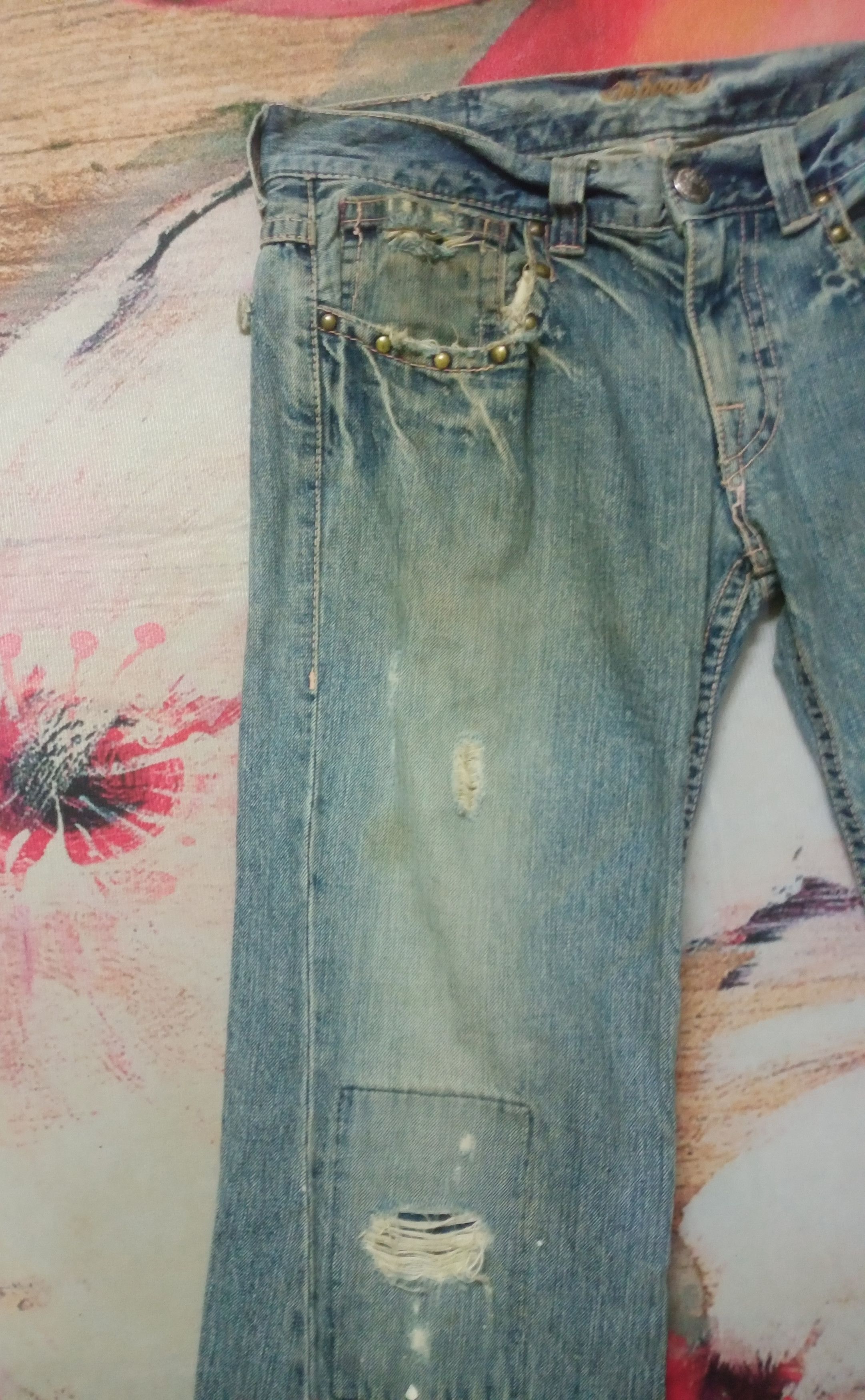 Hysteric Glamour Rare Vintage On Board Flare Distressed Jeans Size 34" / US 12 / IT 48 - 6 Thumbnail