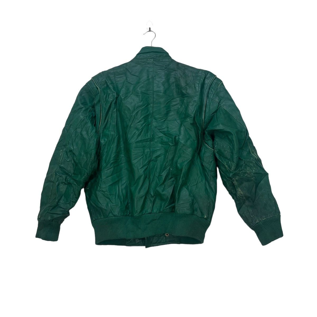Genuine Leather × Vintage Vtg 80s Japanese Brand Sul Urban Varsity Leather Jacket Size US M / EU 48-50 / 2 - 2 Thumbnail