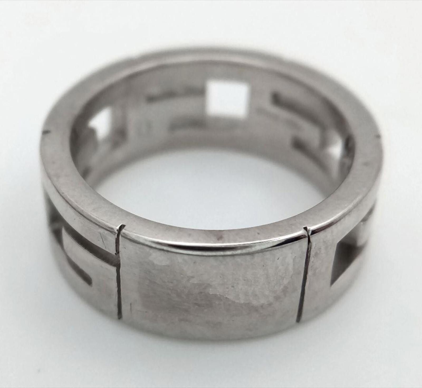 Gucci Gucci 18ct White Gold G Logo Diamond Band Ring Size M Size ONE SIZE - 7 Thumbnail
