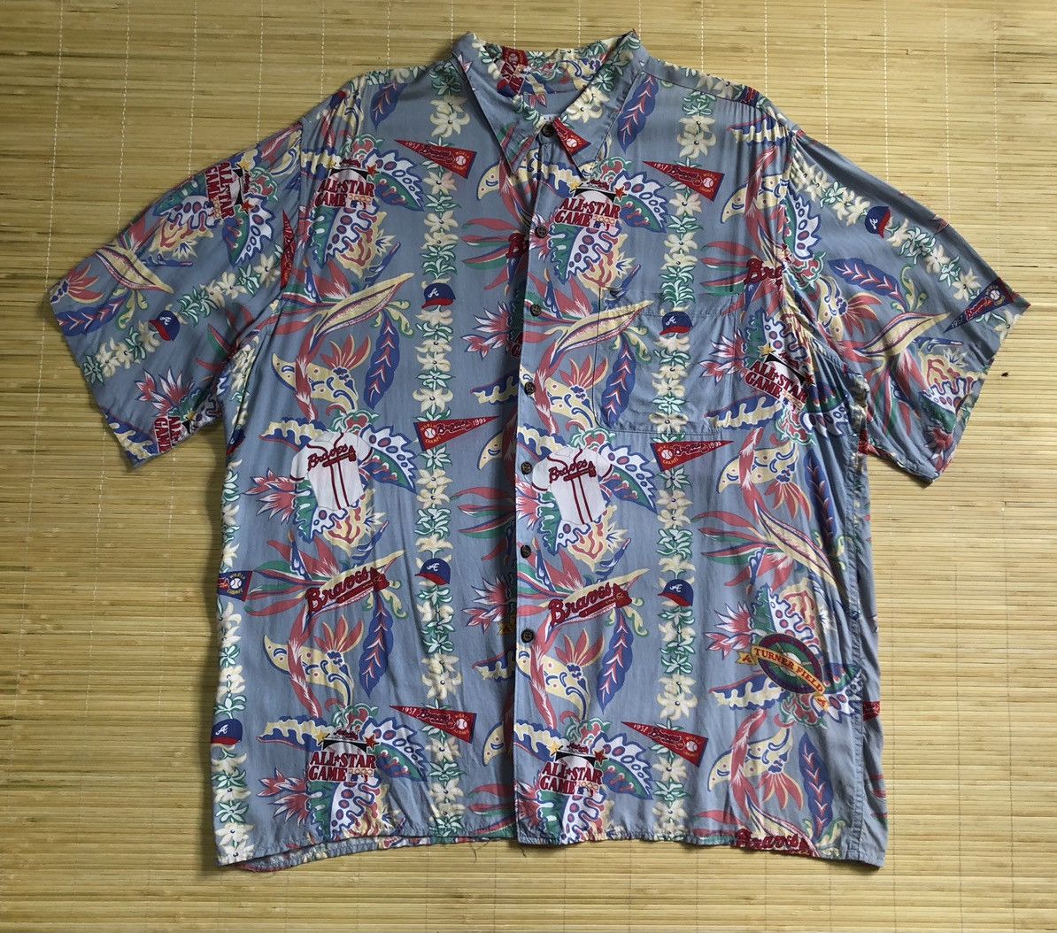 Image of Vintage Reyn Spooner X Mlb Hawaiian Shirts Button Up, Men's (Size 2XL)