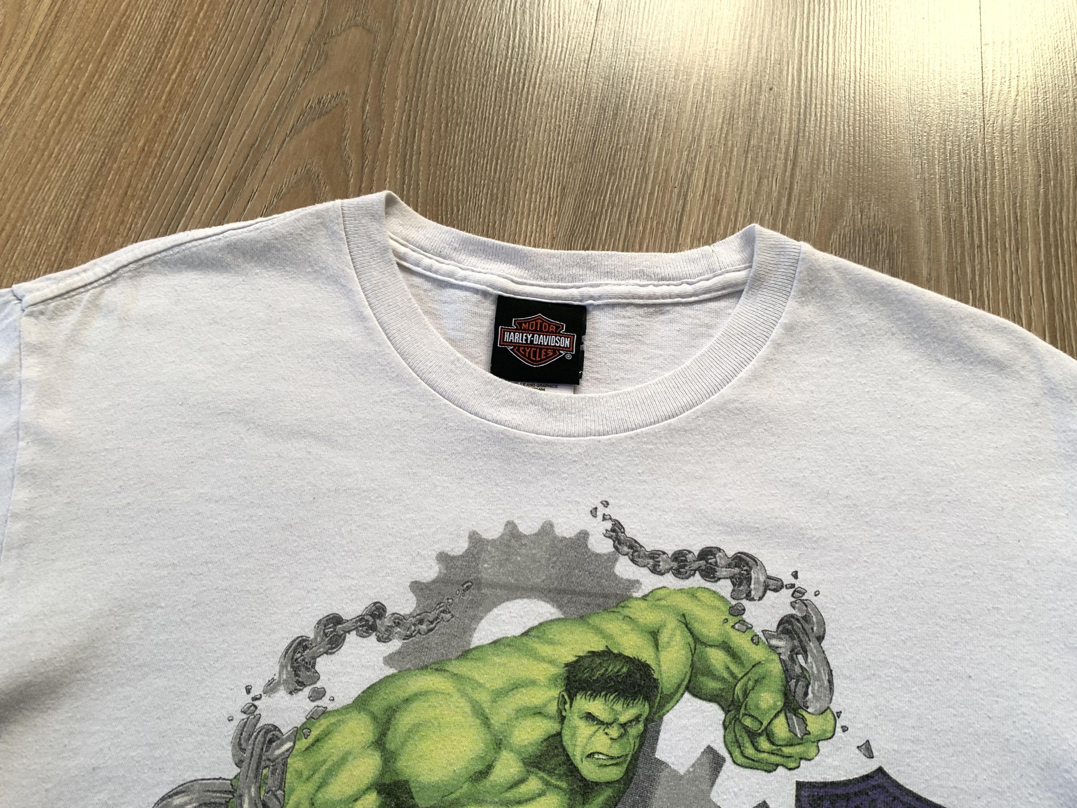 Harley Davidson Mens Harley Davidson Marvel The Hulk Motorcycle T Shirt Size US M / EU 48-50 / 2 - 4 Thumbnail