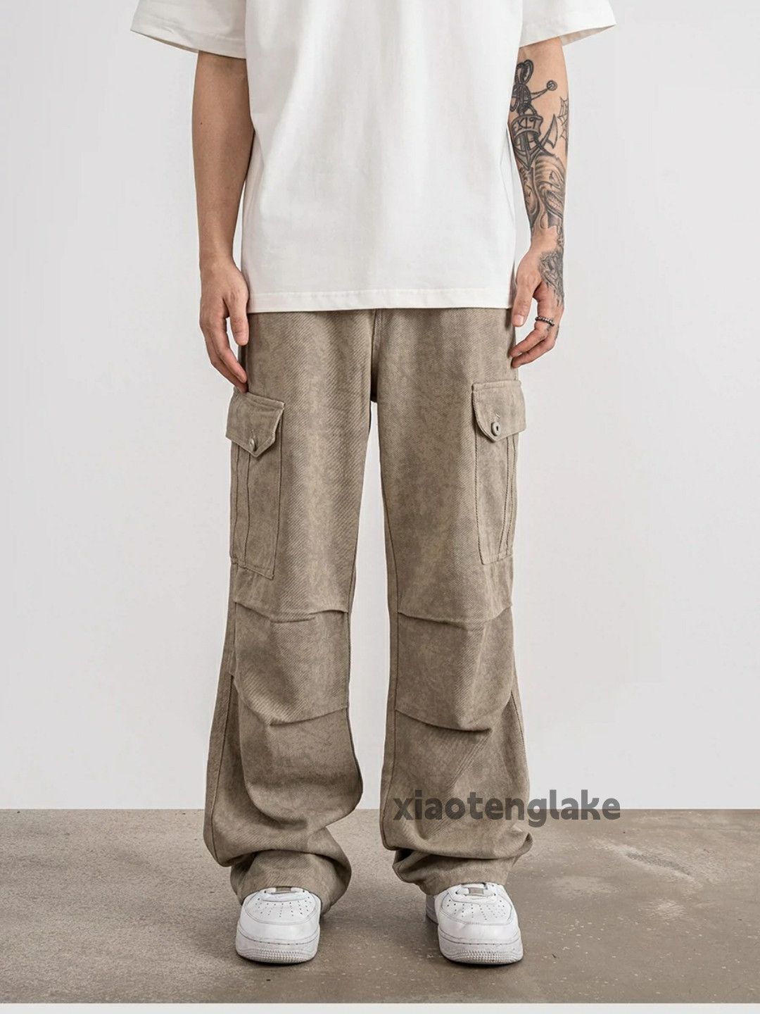 Designer × Japanese Brand × Vintage washed faded cleanfit pleated military cargo pants Size US 32 / EU 48 - 1 Thumbnail