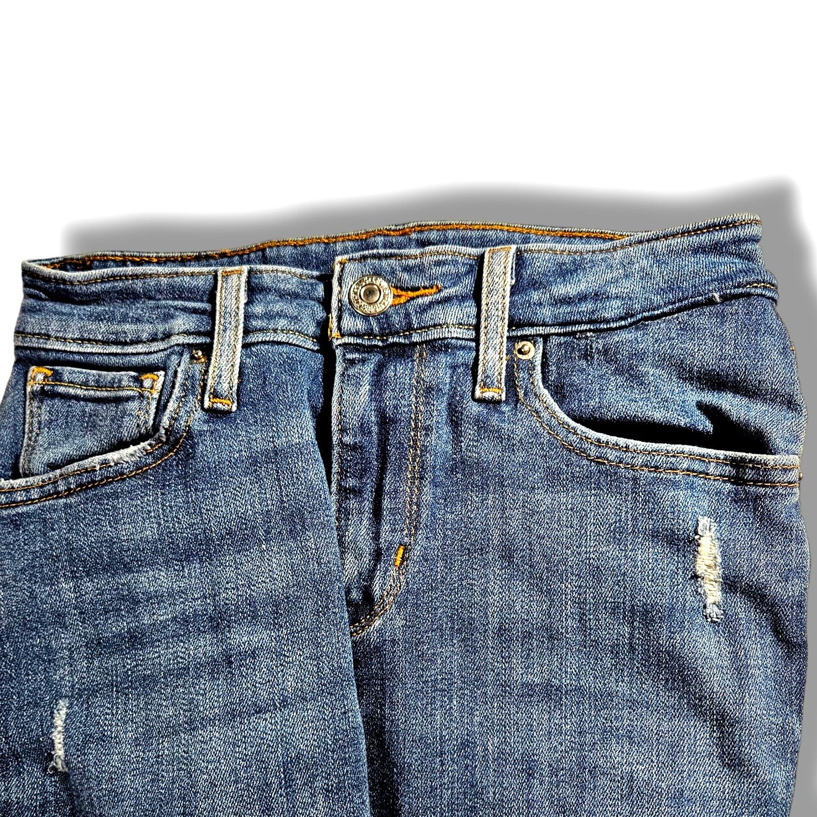 Levi's Levi's 721 Distressed Mid-Rise Skinny Jeans 25x23 Custom Size 25" / US 0 / IT 36 - 5 Thumbnail