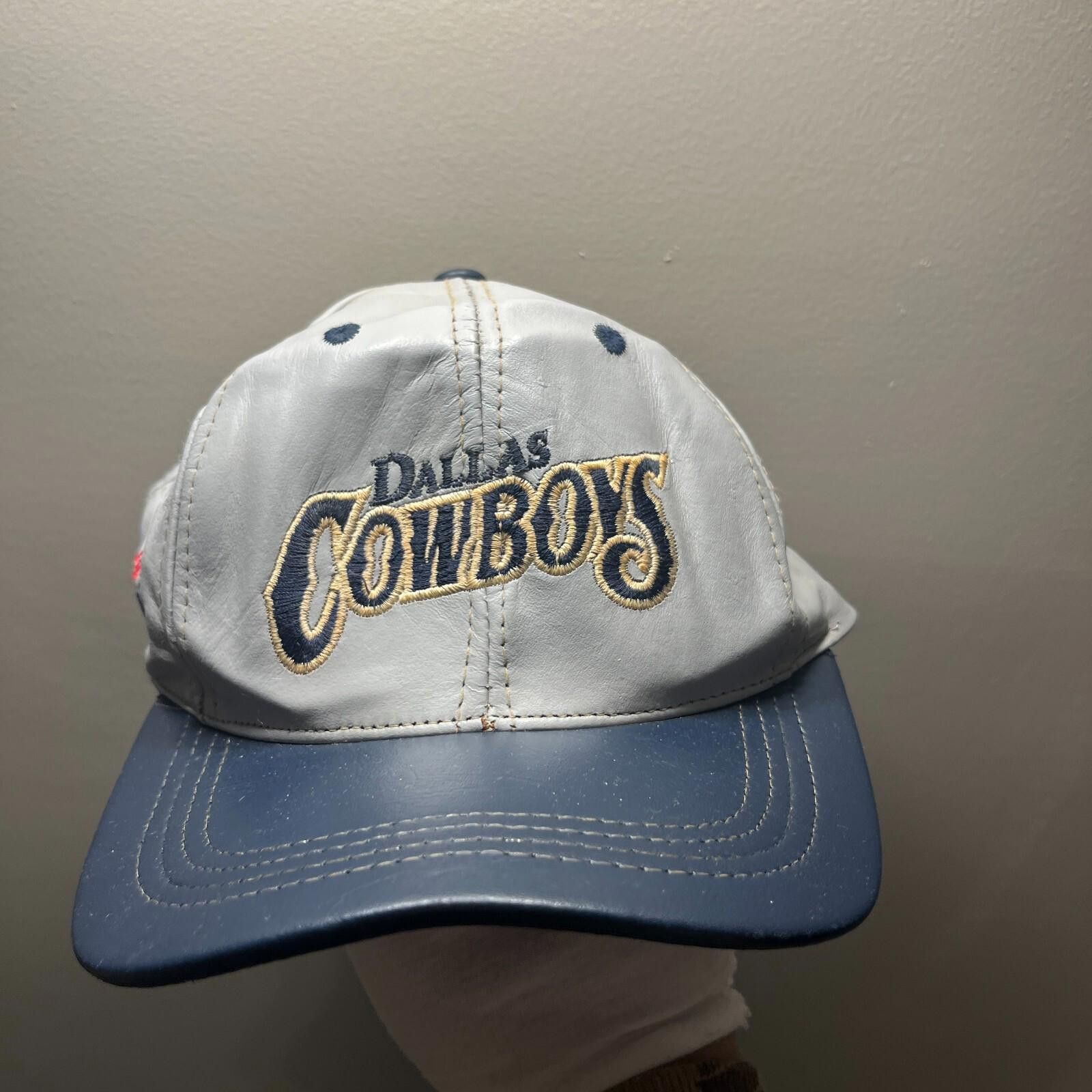 NFL Vintage 90s Dallas Cowboys Leather Snapback Hat NFL Size ONE SIZE - 1 Thumbnail