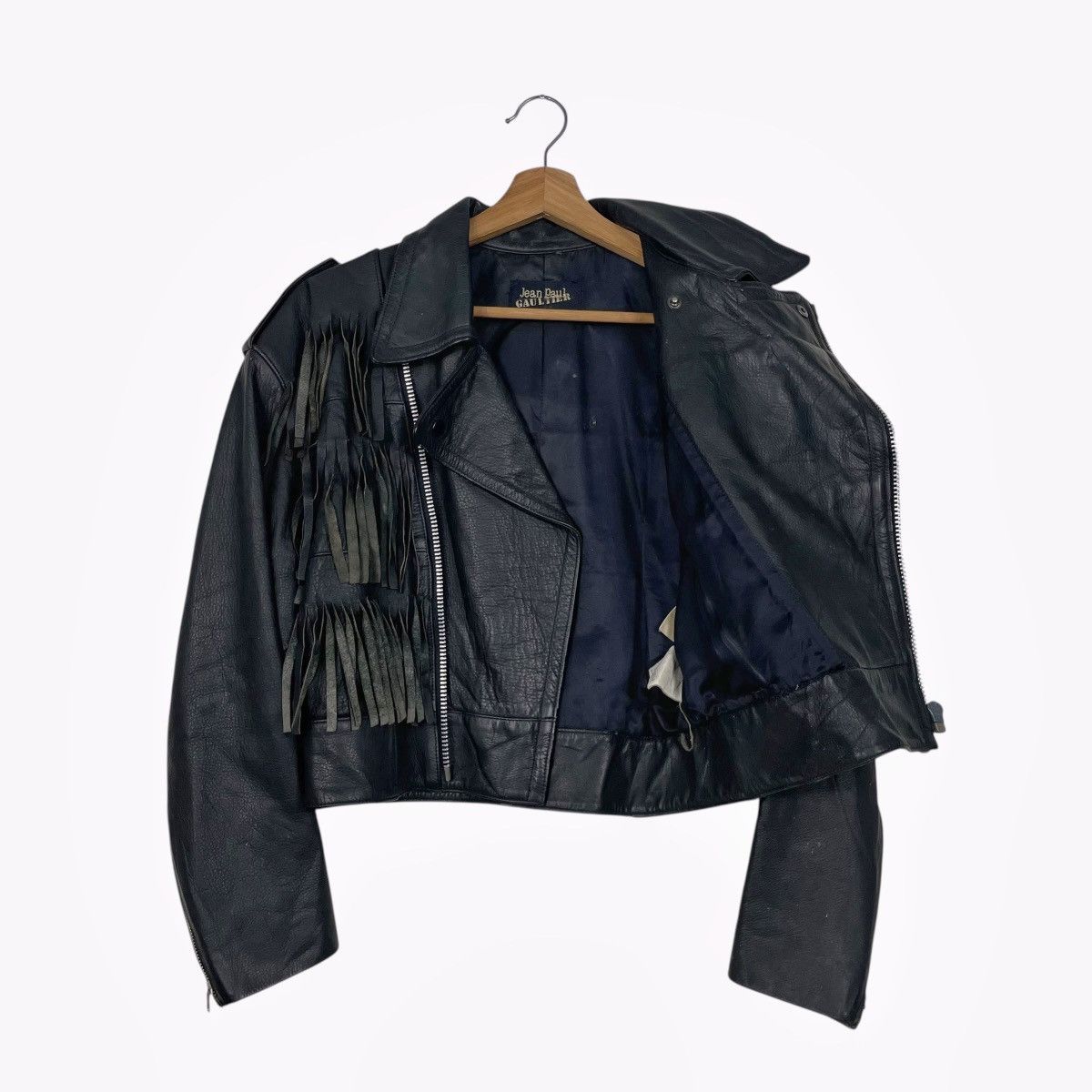Jean Paul Gaultier Jean Paul Gaultier Crop Biker Leather Jacket Size US S / EU 44-46 / 1 - 9 Thumbnail