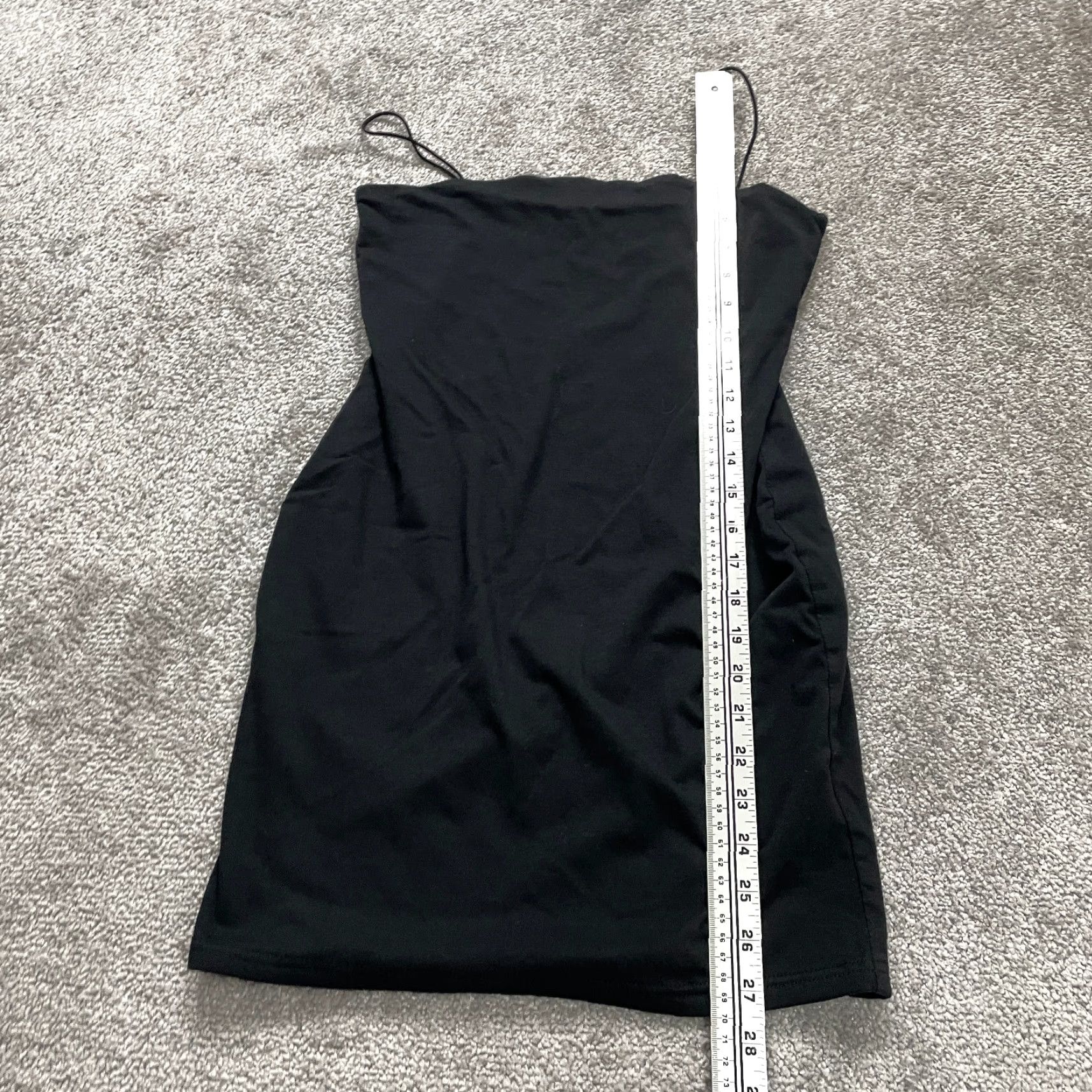 Vintage Showpo Shift Dress Womens 10 Black Solid Knee Length Sleeveless  Spaghetti Strap Casual Dress