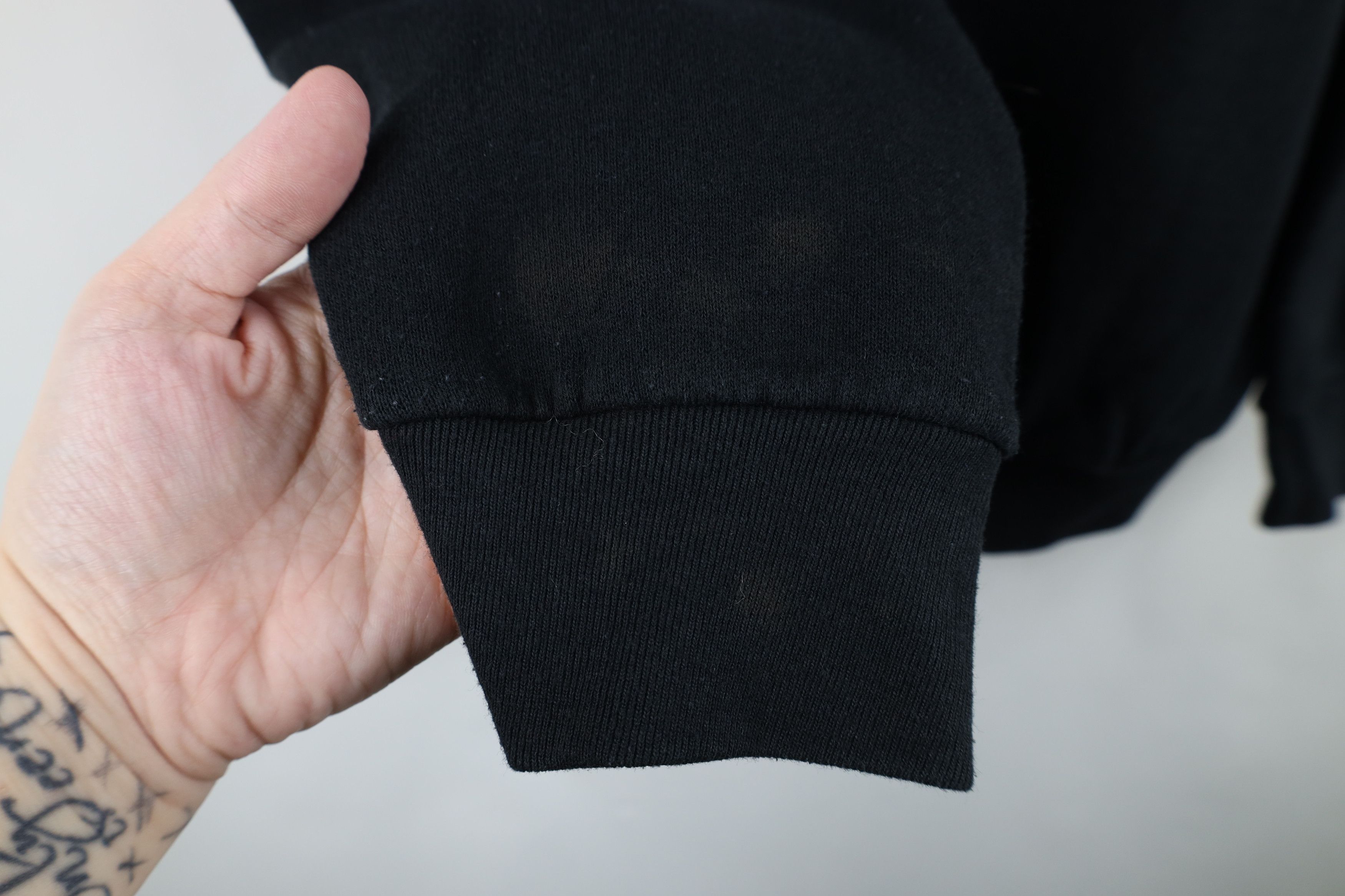 Vintage Vintage 90s Streetwear Heavyweight Crewneck Sweatshirt Black Size L / US 10 / IT 46 - 4 Thumbnail