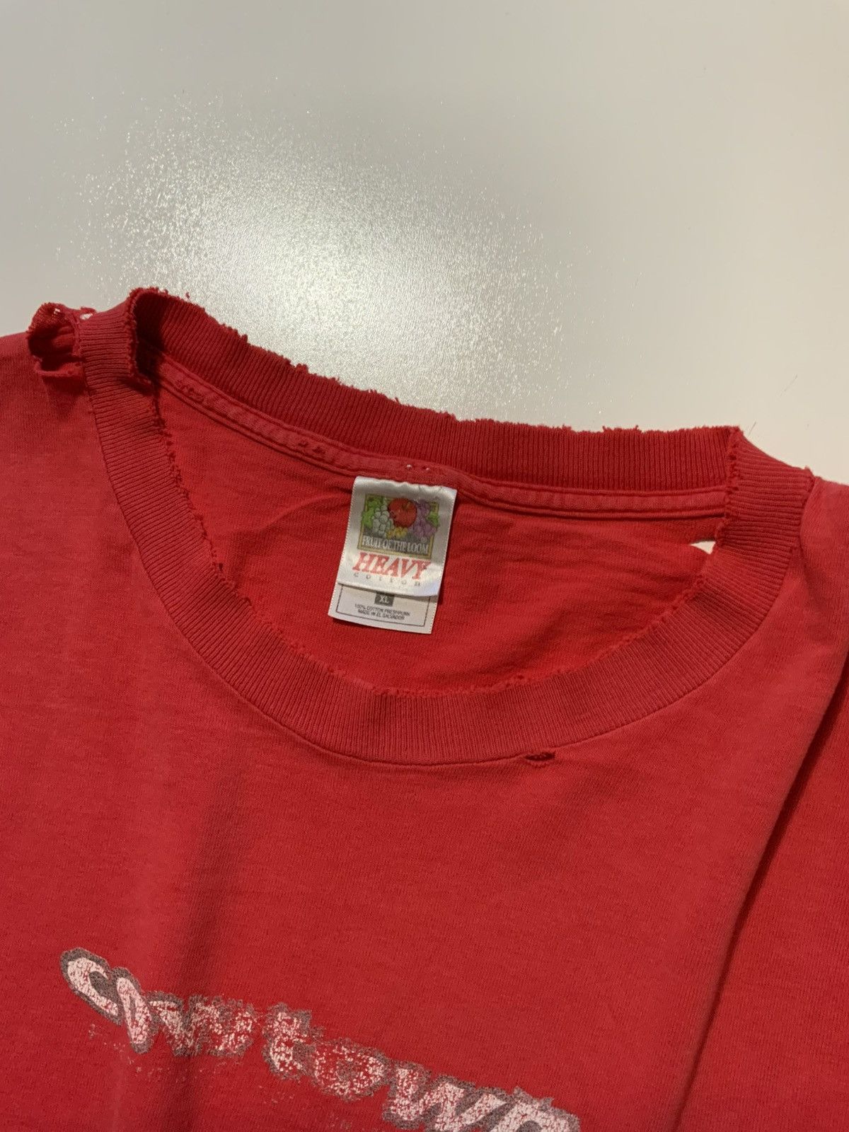 Vintage Cowtown Skateboards Skate Red Graphic S/S Distressed T-Shirt Size US XL / EU 56 / 4 - 7 Thumbnail