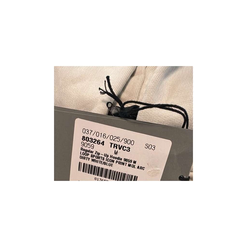 Balenciaga o1rshd1 Zip-up Hoodie Loop Sports Icon Print Mol Dirty White Size US M / EU 48-50 / 2 - 19 Thumbnail
