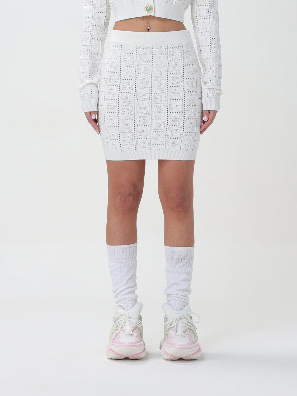 image of Balmain Skirt Woman White, Women's (Size 26)