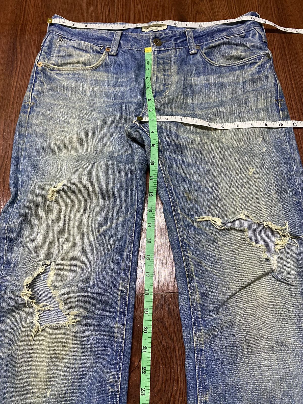 Japanese Brand Vintage Japan Nano Universe Dirty Mud Wash Distressed Jeans Size US 32 / EU 48 - 9 Thumbnail
