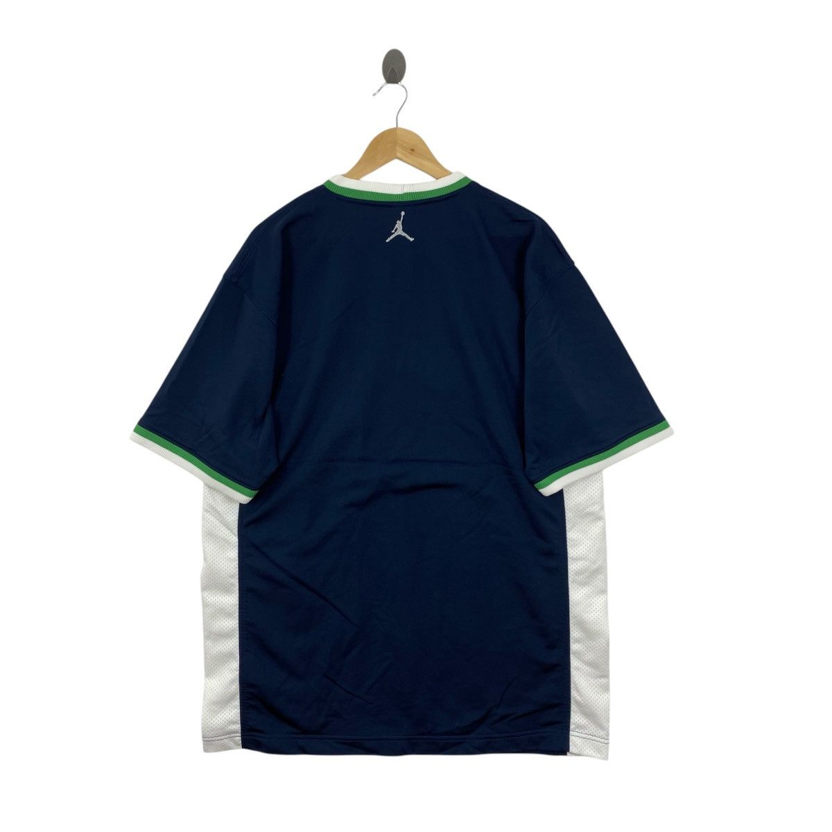 Jordan Brand Vintage Jordan Navy Blue Green V-Neck Mesh Jersey L Size US L / EU 52-54 / 3 - 2 Thumbnail