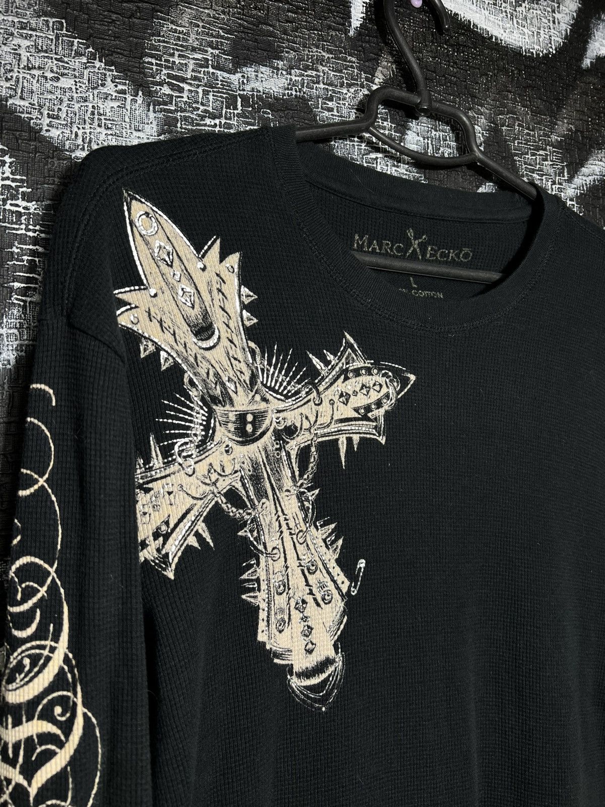 Marc Ecko Rare Vintage Marc Ecko Cut & Sew Men's Thermal Long Sleeve Size US L / EU 52-54 / 3 - 3 Thumbnail