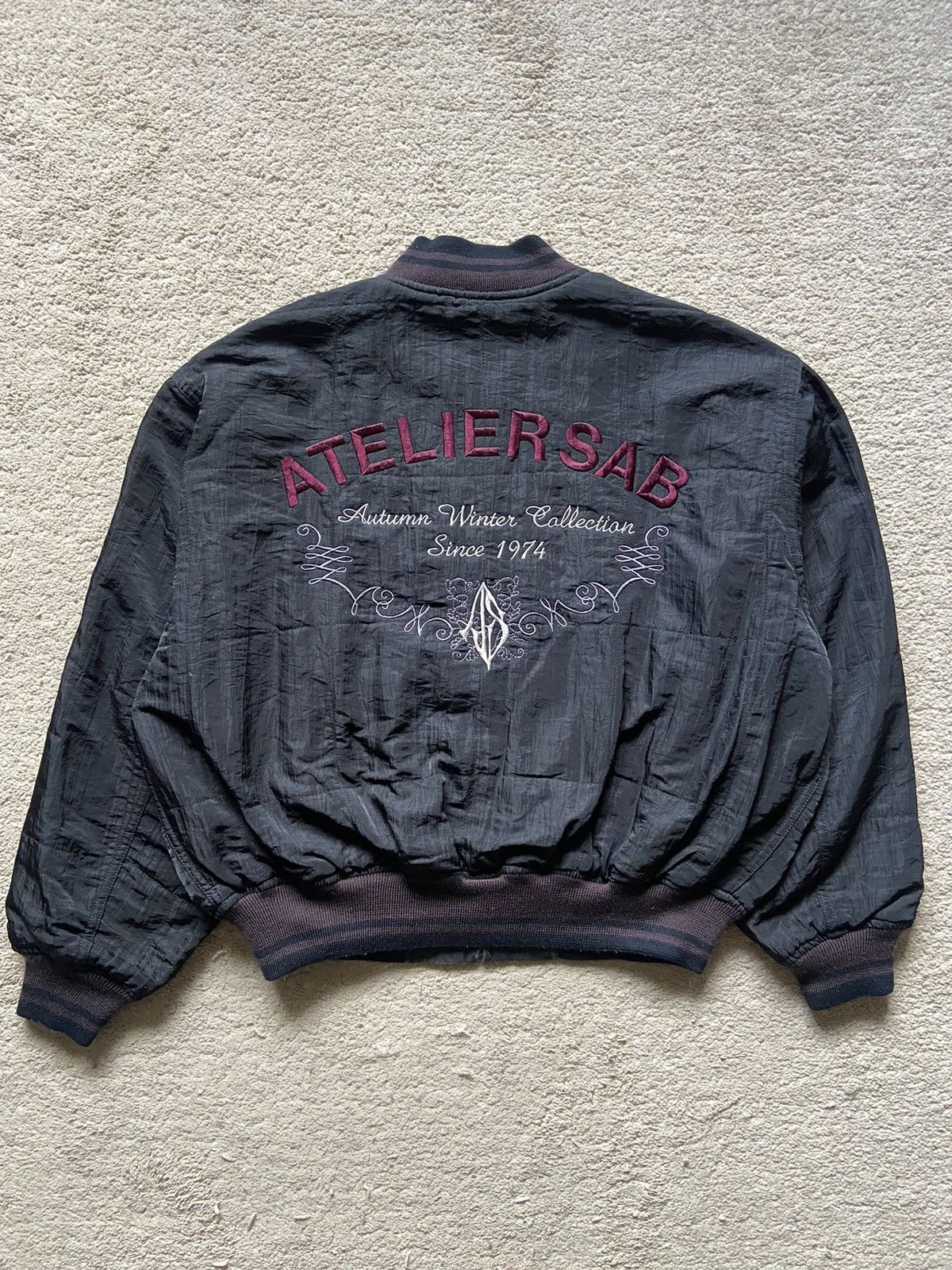 Atelier New Regime × Vintage Vintage A/W 80-90’s Atelier Sab Reversible Bomber Jacket Size US L / EU 52-54 / 3 - 1 Thumbnail