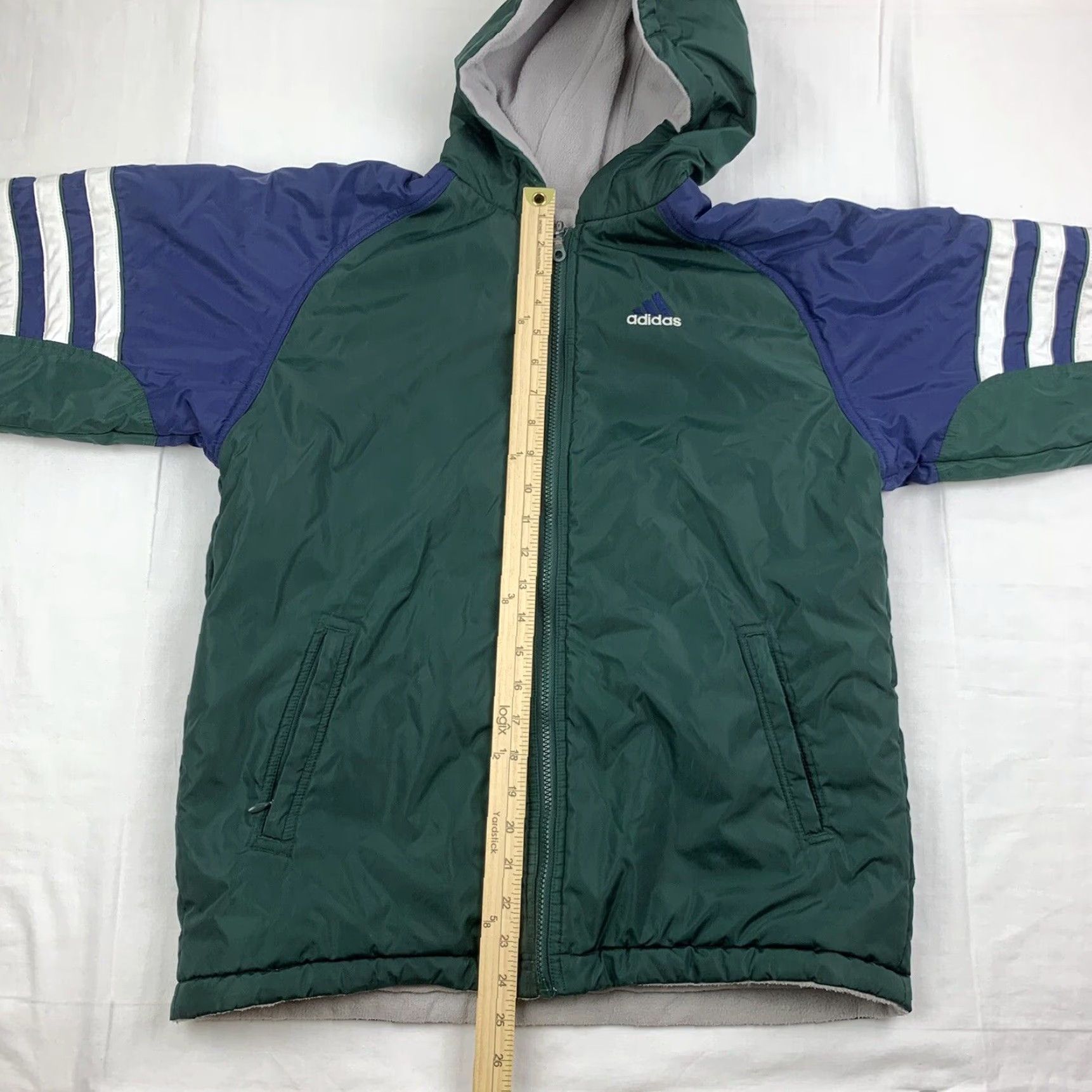 Adidas VINTAGE adidas Jacket Reversible Puffer Jacket Adult Medium Green Navy 90s Men Size US M / EU 48-50 / 2 - 7 Thumbnail