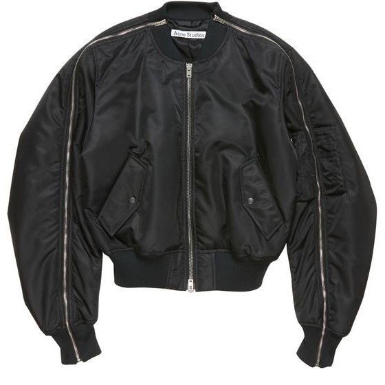 Acne Studios ACNE STUDIOS Black Nylon Bomber Jacket New & Authentic (Wome Size XS / US 0-2 / IT 36-38 - 1 Preview