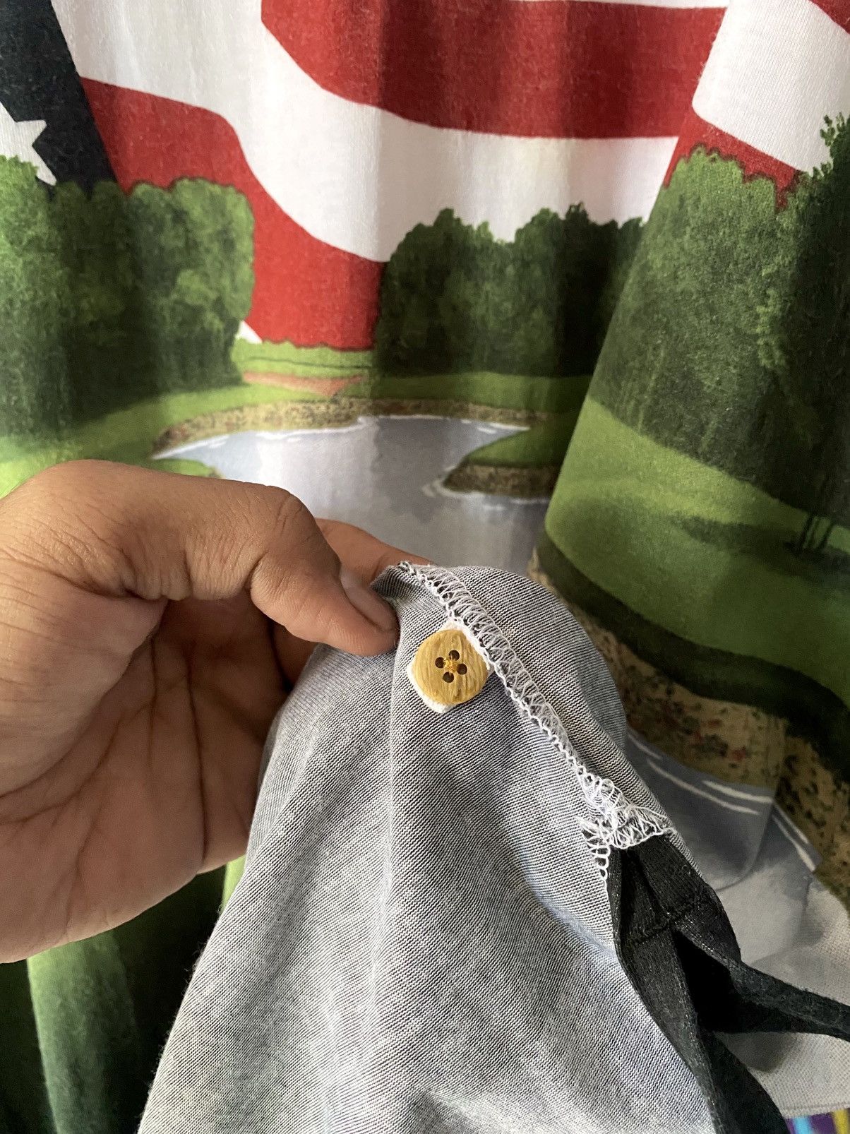 Tabasco VTG TABASCO POLO SHIRT AMERICAN FLAG, GOLF COURSE PANORAMIC Size US L / EU 52-54 / 3 - 5 Thumbnail
