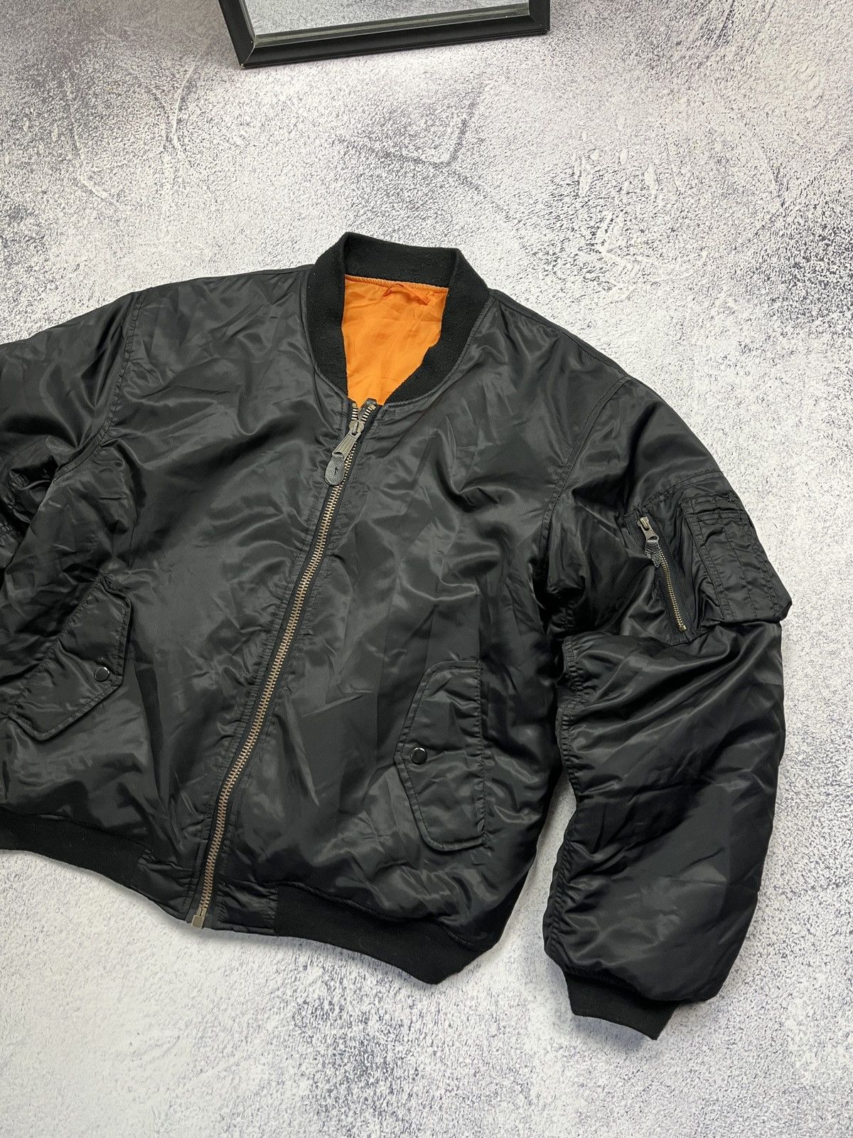 Vintage Vintage Y2k Flyer’s Man Intermediate MA-1 Bomber Jacket Rare Size US L / EU 52-54 / 3 - 5 Thumbnail