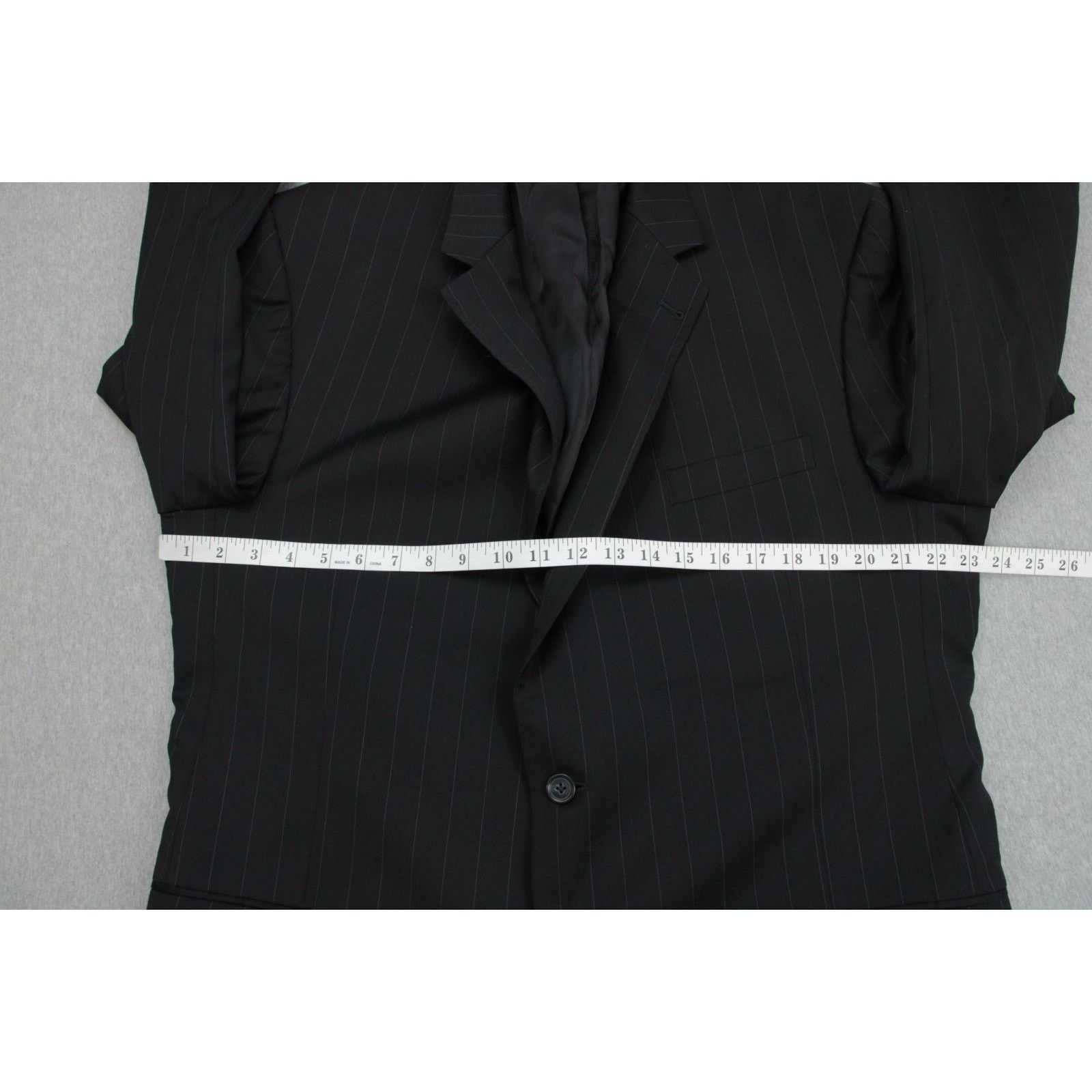 Jos. A. Bank Jos A Bank Suit Mens 48L Black Pinstripe 100% Wool Pants Size 48L - 10 Thumbnail