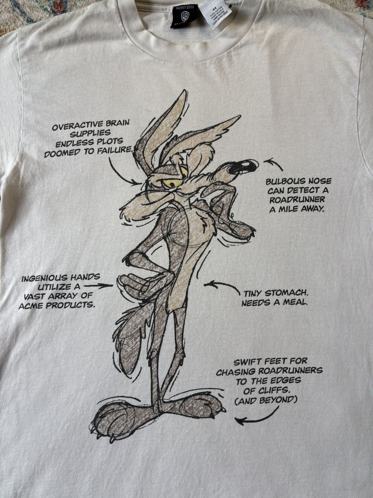 Warner Bros Vintage Warner Bros Wil-E Coyote Features T-shirt Medium Size US M / EU 48-50 / 2 - 4 Thumbnail