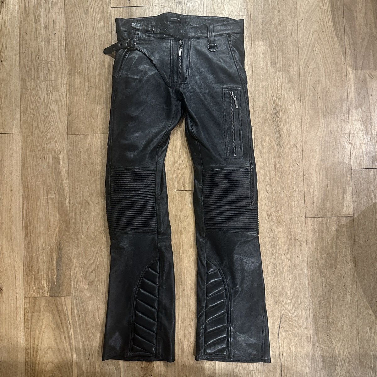 Yasuyuki ishii Leather Biker Pants - threedaughtersproperties.com