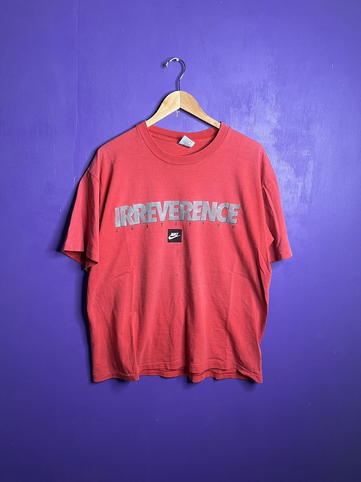 Nike × Vintage Vintage 90s Nike irreverence just do it t-shirt Size US L / EU 52-54 / 3 - 1 Thumbnail