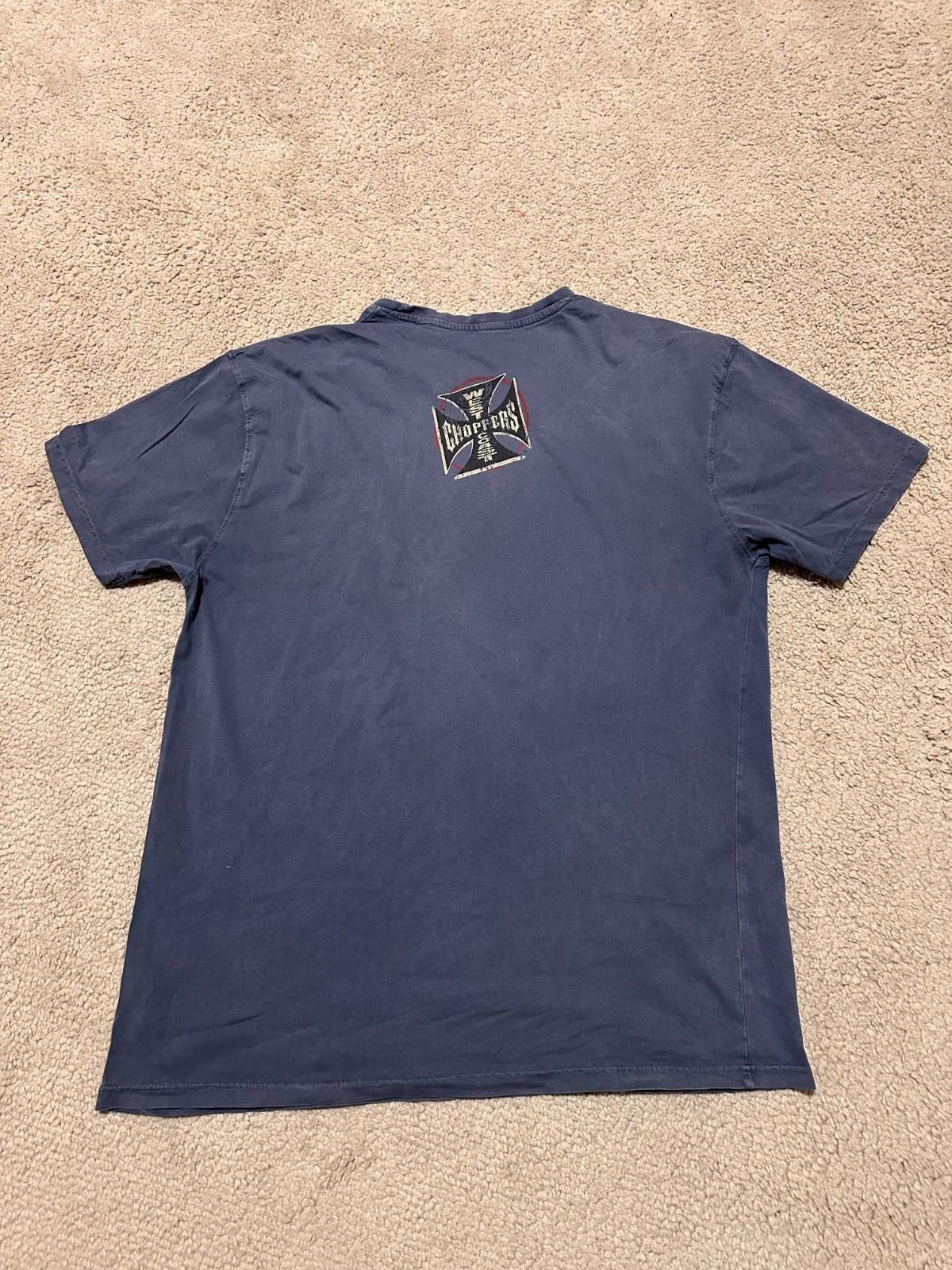 West Coast Choppers West Coast Choppers EL Diablo T-Shirt Vintage Blue Sz XXL Size US XXL / EU 58 / 5 - 7 Thumbnail