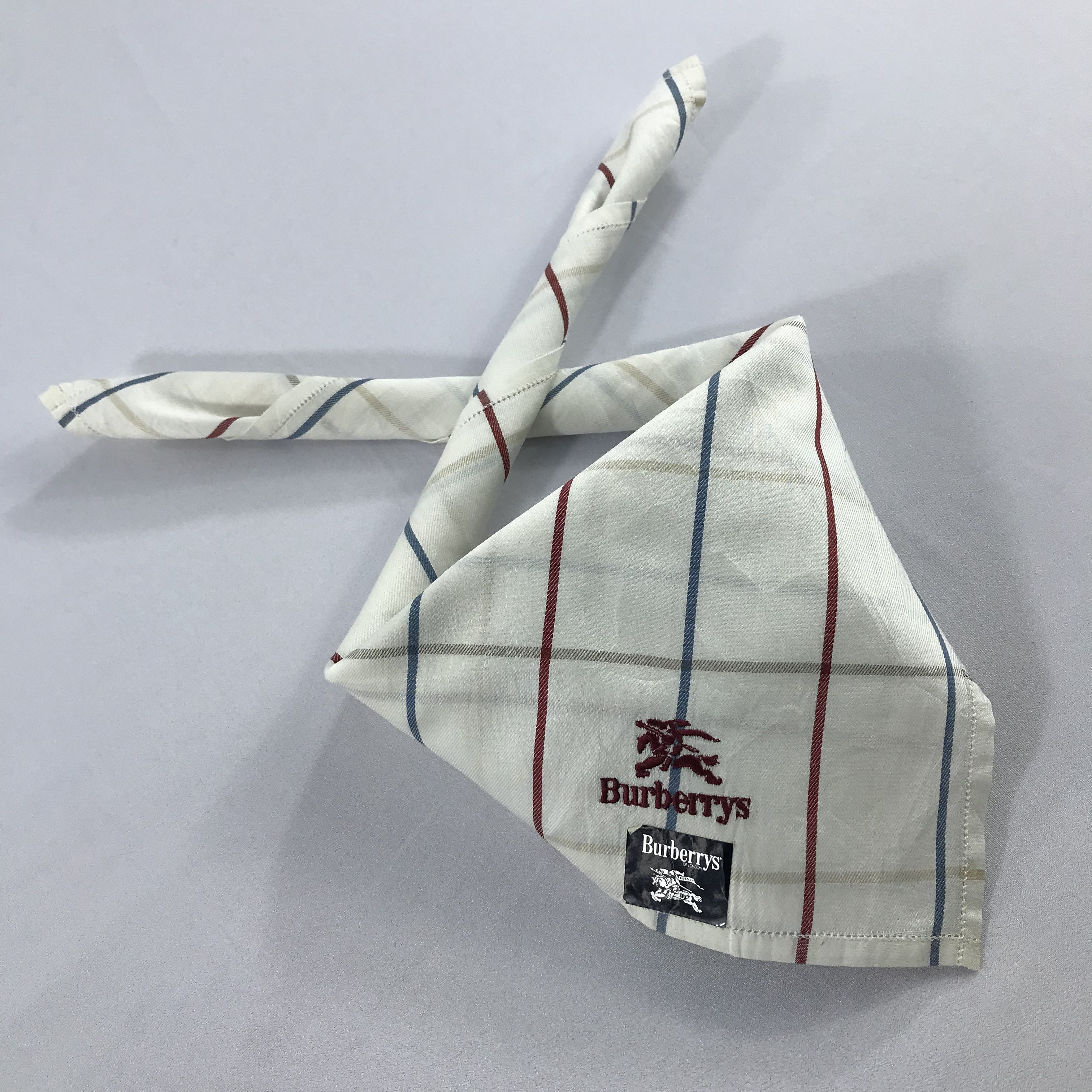 Burberry × Vintage Burberry Bandana / Handkerchief / Neckerchief - S2117 Size ONE SIZE - 4 Thumbnail