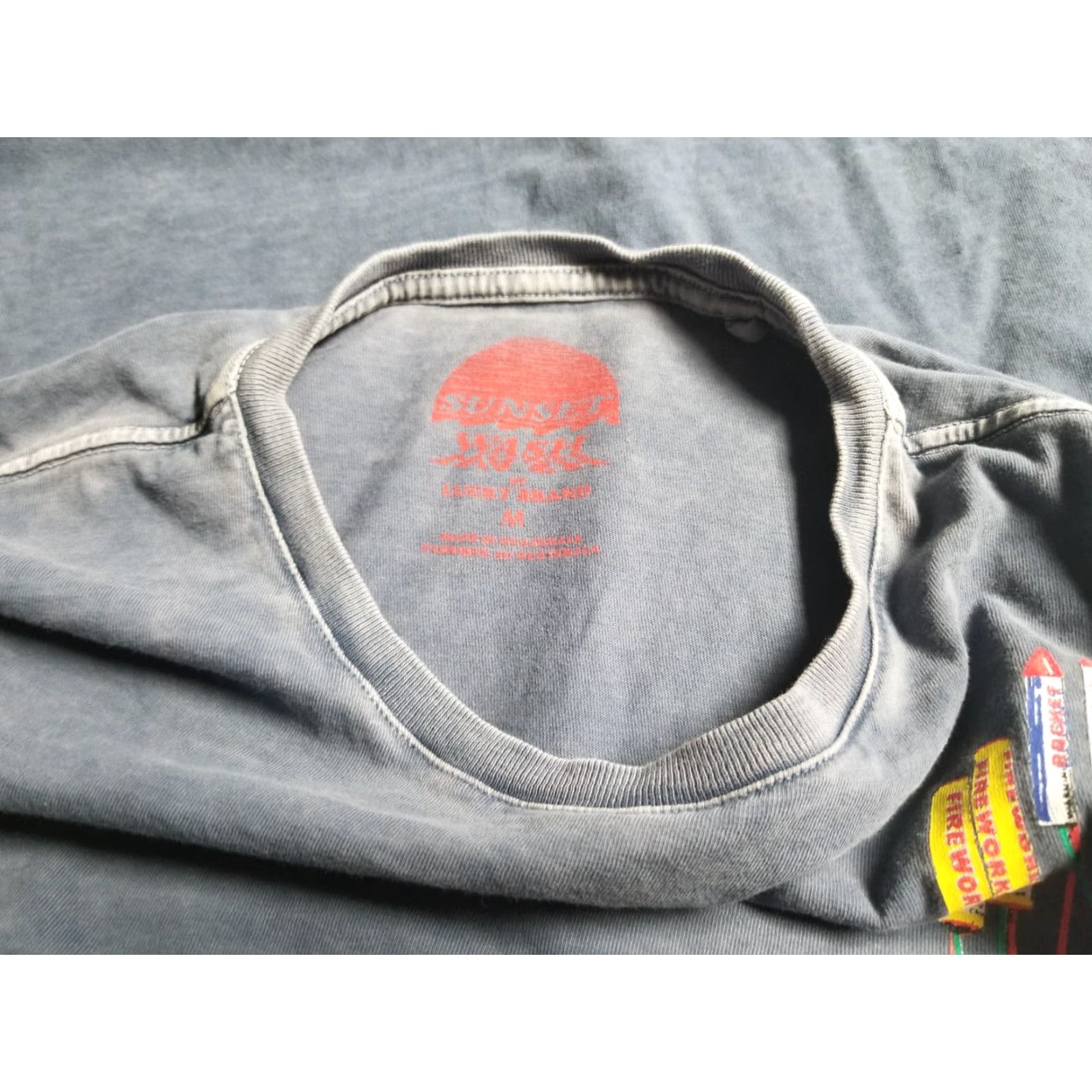 Lucky Brand Lucky Brand Mens T-Shirt Pocket Tee Gray Sunset Wash Medium Size US M / EU 48-50 / 2 - 7 Thumbnail