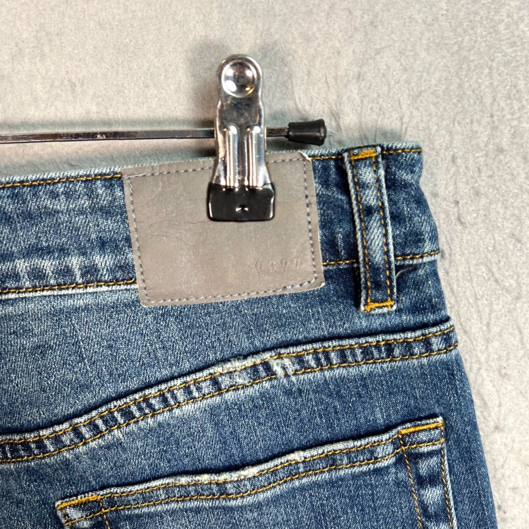 6397 6397 Womens Jeans Cropped 25 5-Pocket Denim Blue High Rise Regular In Italy - Adult Womens Size 42" / US 20 - 3 Thumbnail